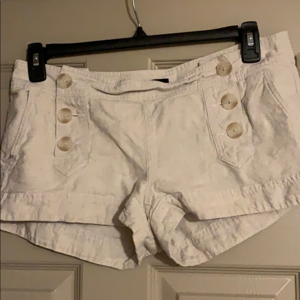Express linen/cotton blend shorts